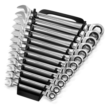 12-Piece 120 Tooth Ratcheting Wrench Set with Extractor Feature